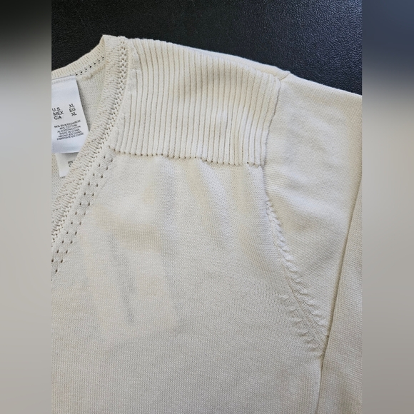 NWT - Silk Blend Liz Claiborne Cream Jersey - Size XL - Picture 7 of 10